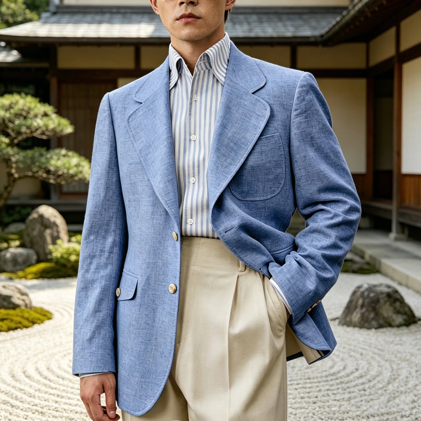 Men's Linen Casual Blazer