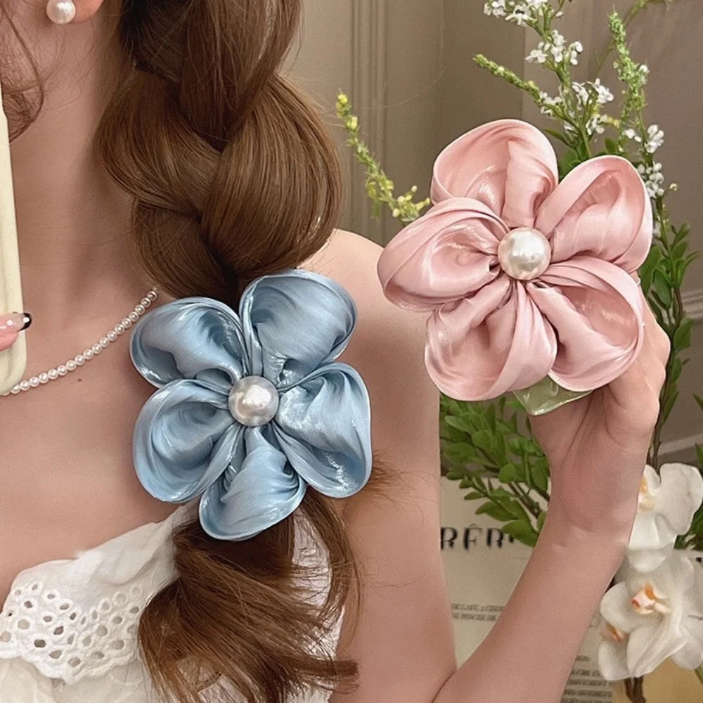 Summer Pearl Scrunchies Ponytail Holder
