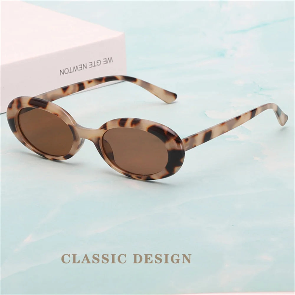 Retro Oval Small Frame Gothic Sunglasses