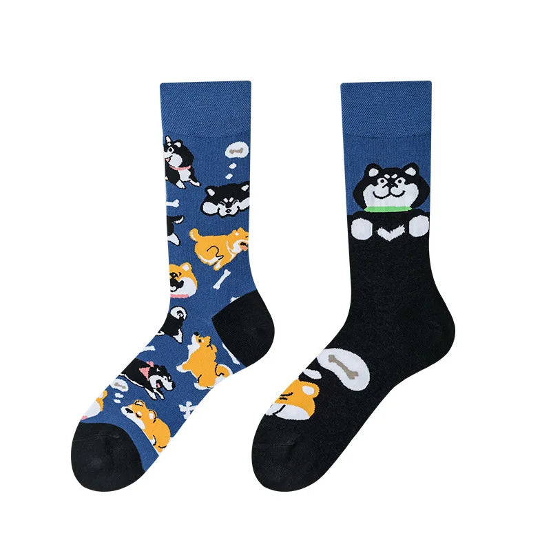 Cartoon Irregular Style Colorful Breathable Unisex Socks