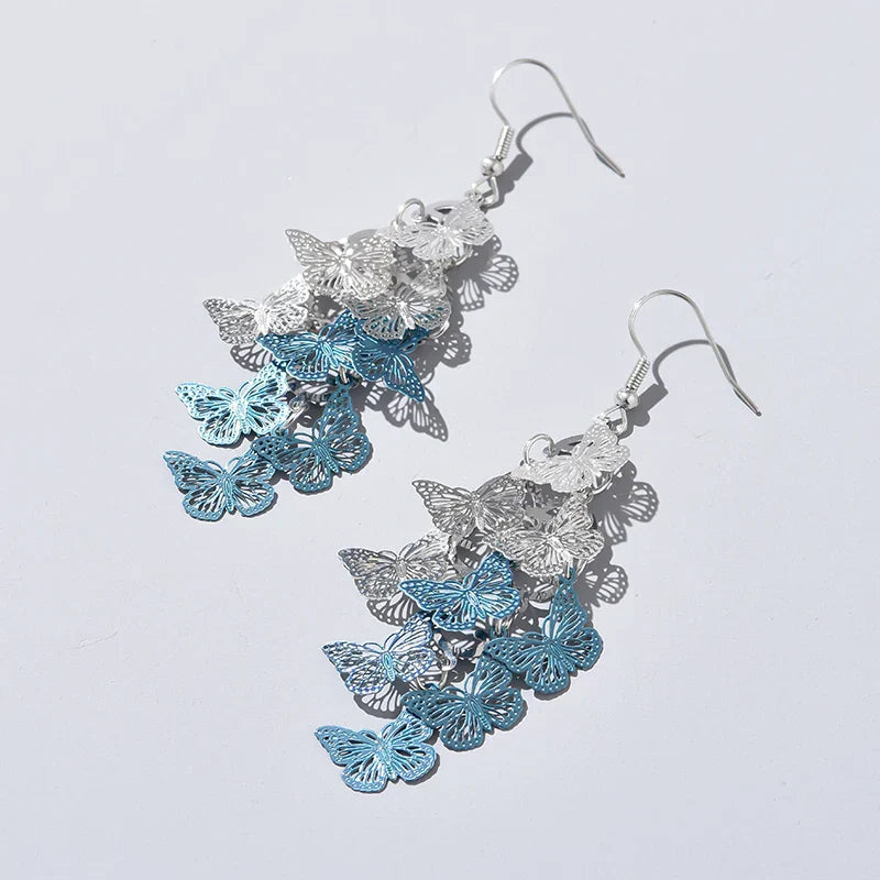 Vintage Hollow Leaves Shiny Earrings