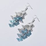 Vintage Hollow Leaves Shiny Earrings
