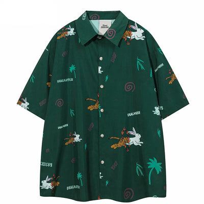 Camiseta divertida de conejo y tigre