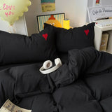 Black Heart Bedding Set