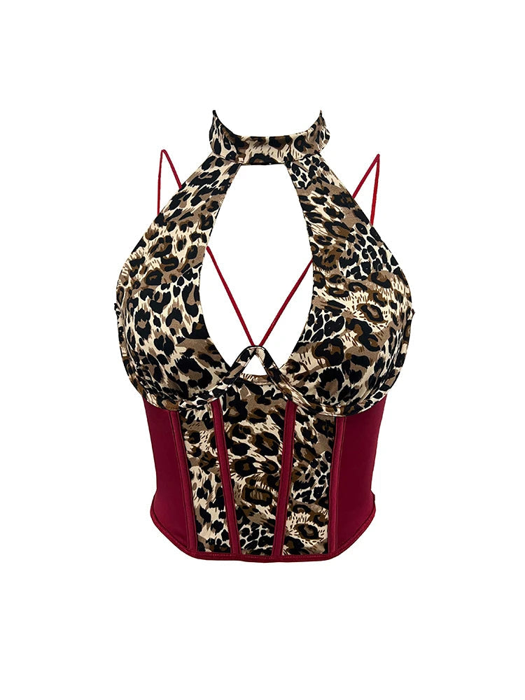 Baddie Core Summer Women Leopard Print Top