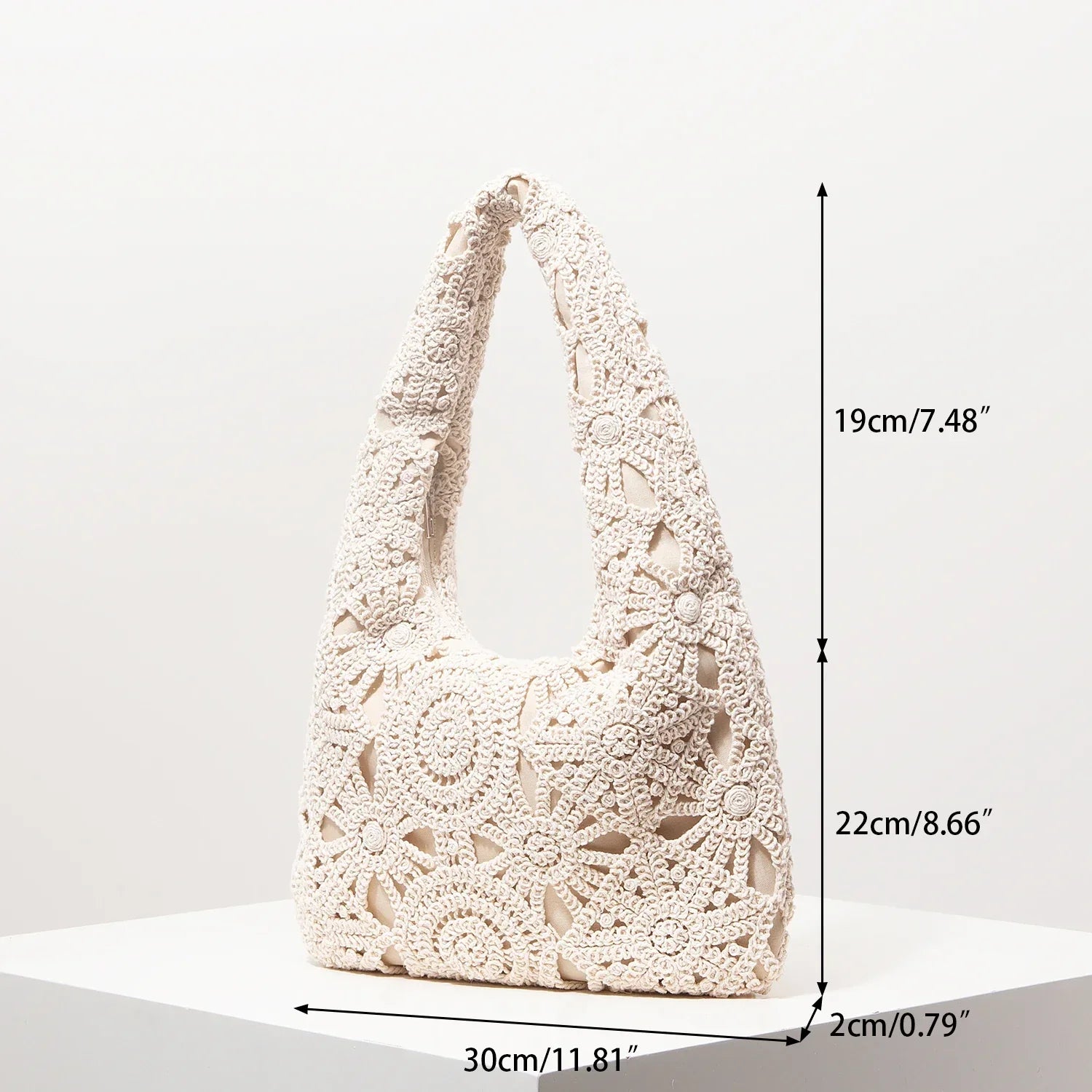 Bolso de Hombro de Patrón Vintage Calado