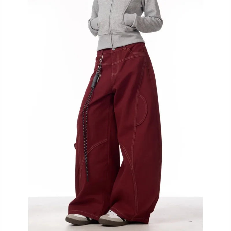 Cyberpunk High Waisted Cargo Jeans