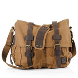 Vintage Canvas Leather Messenger Bag