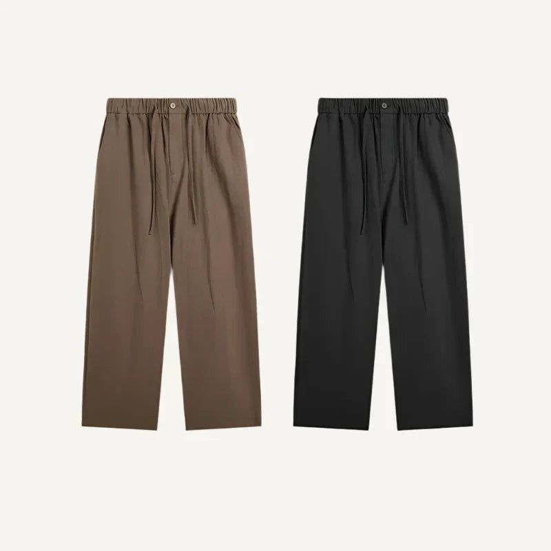 Korean Style Solid Color Straight Leg Pants
