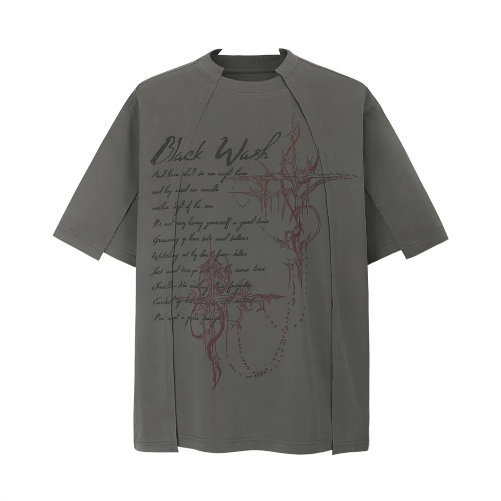 Y2K Totem Print Short Sleeve T-Shirt