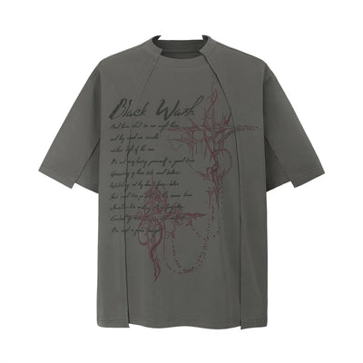 Y2K Totem Print Short Sleeve T-Shirt