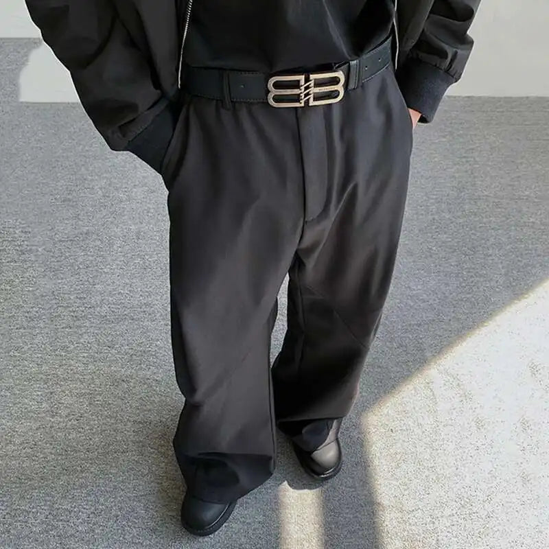 Diamond Split Weite Hose im koreanischen Stil