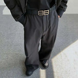 Diamond Split Weite Hose im koreanischen Stil