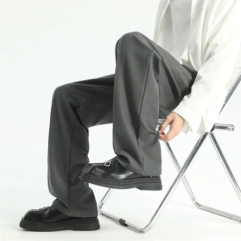 Comfortable Black Loose Korean Pants