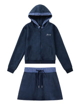 Athletic Girl Hoodie & Skirt Blue Set