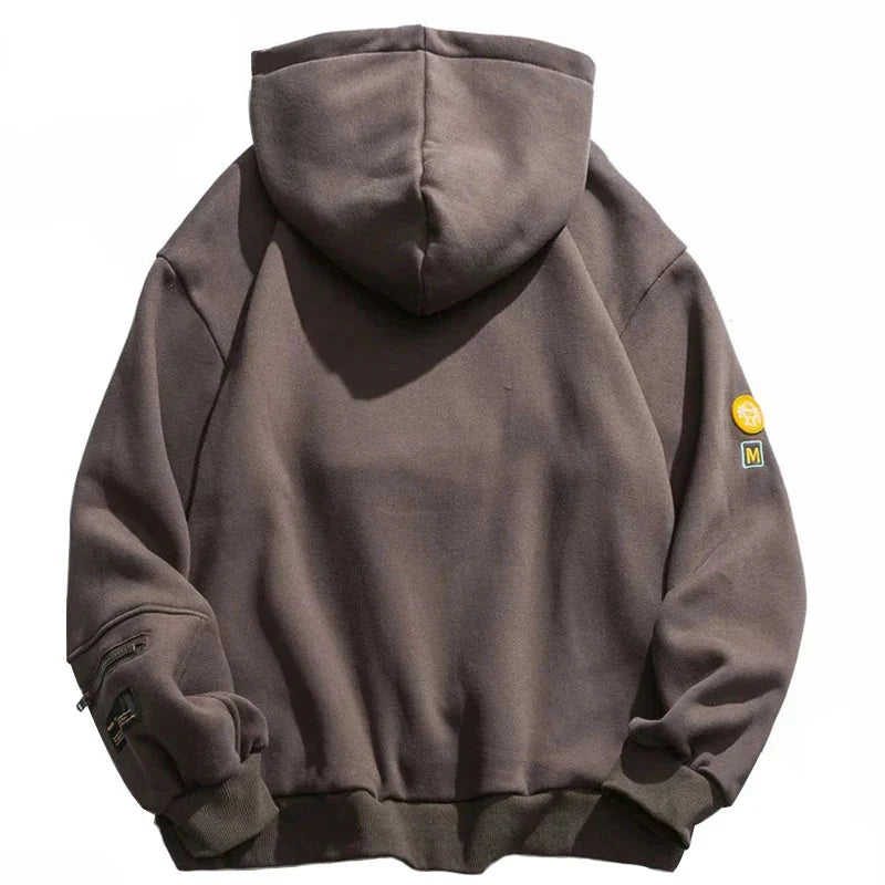 Basic Color Smiley Face Hoodie