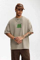 T-Shirt mit Fichten-Print