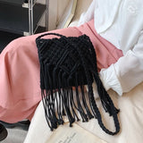 Women Crochet Tassel Beach Bag