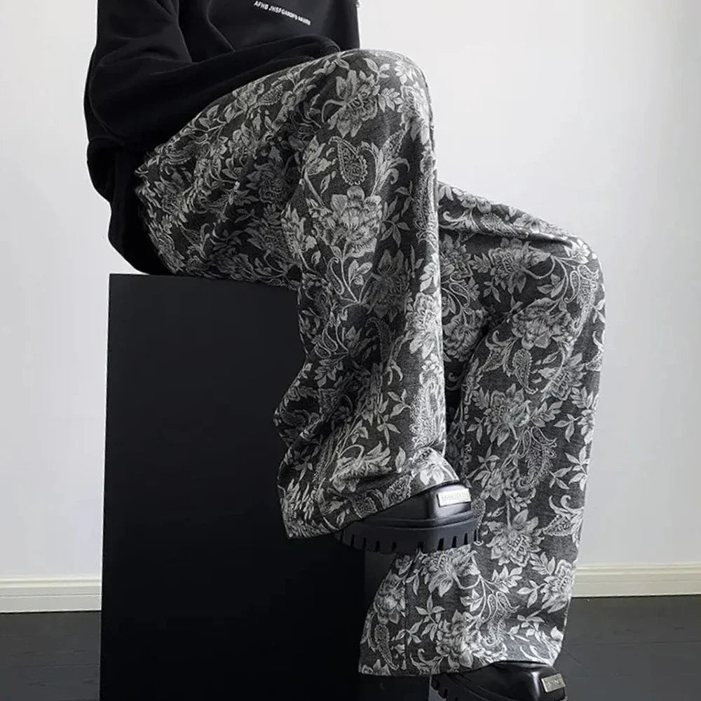 Weird Core Flower Print Pants