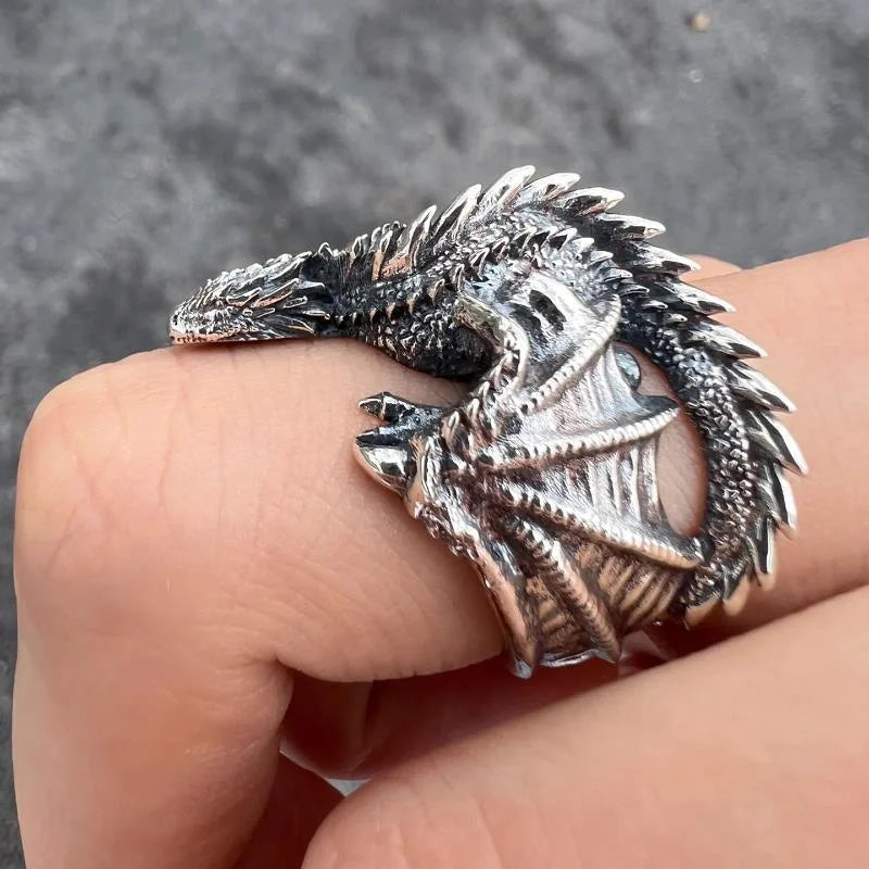 Dragon Wings Gothic Punk Rings
