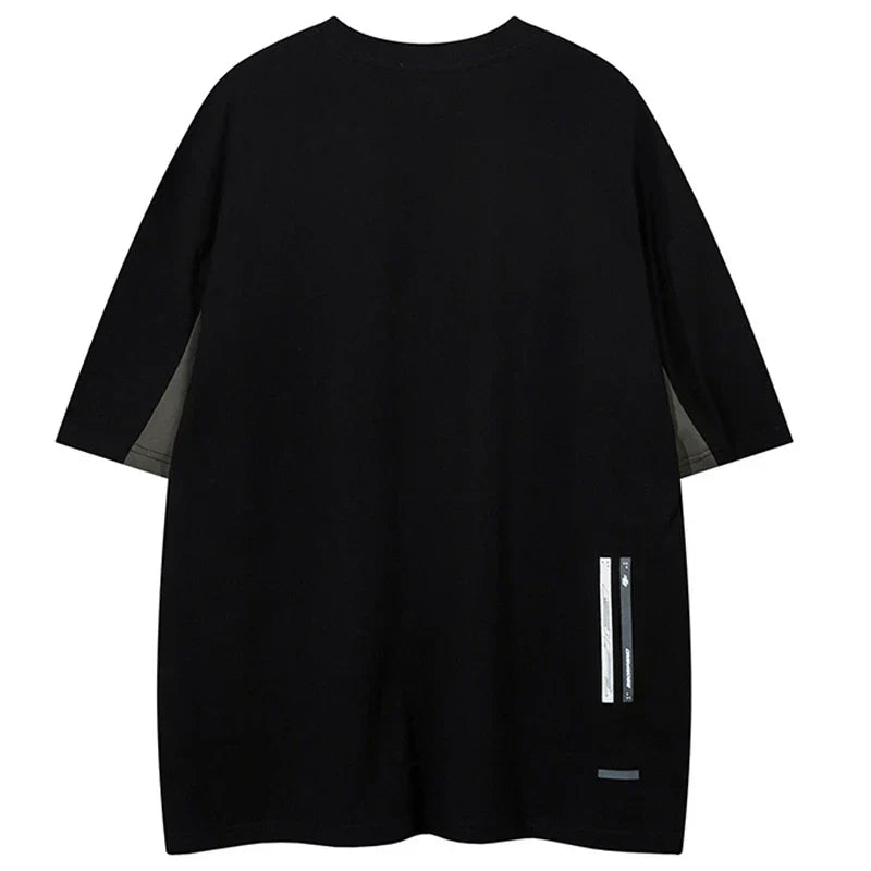Color Block Patchwork Oversized T-Shirt