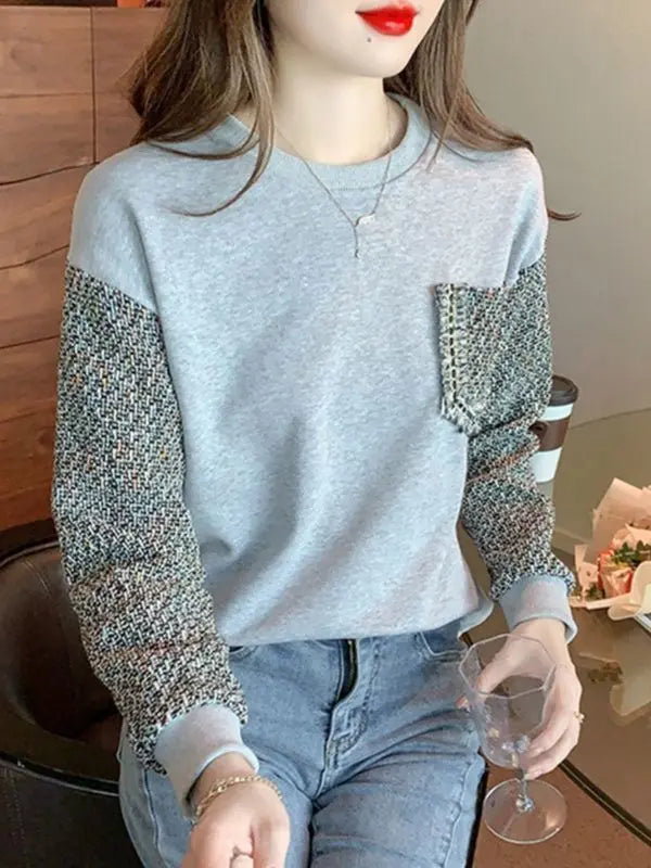 Splicing Front Pocket T-shirt