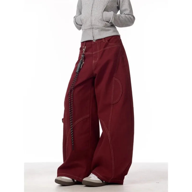 Cyberpunk High Waisted Cargo Jeans