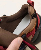 Chunky Leather Plush Color Block Sneakers