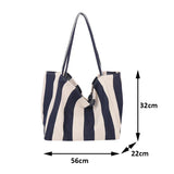 Striped Canvas Shoulder Bag