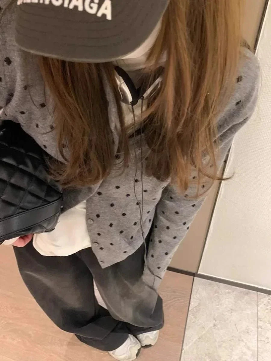 Korean Polka Dots Cardigan