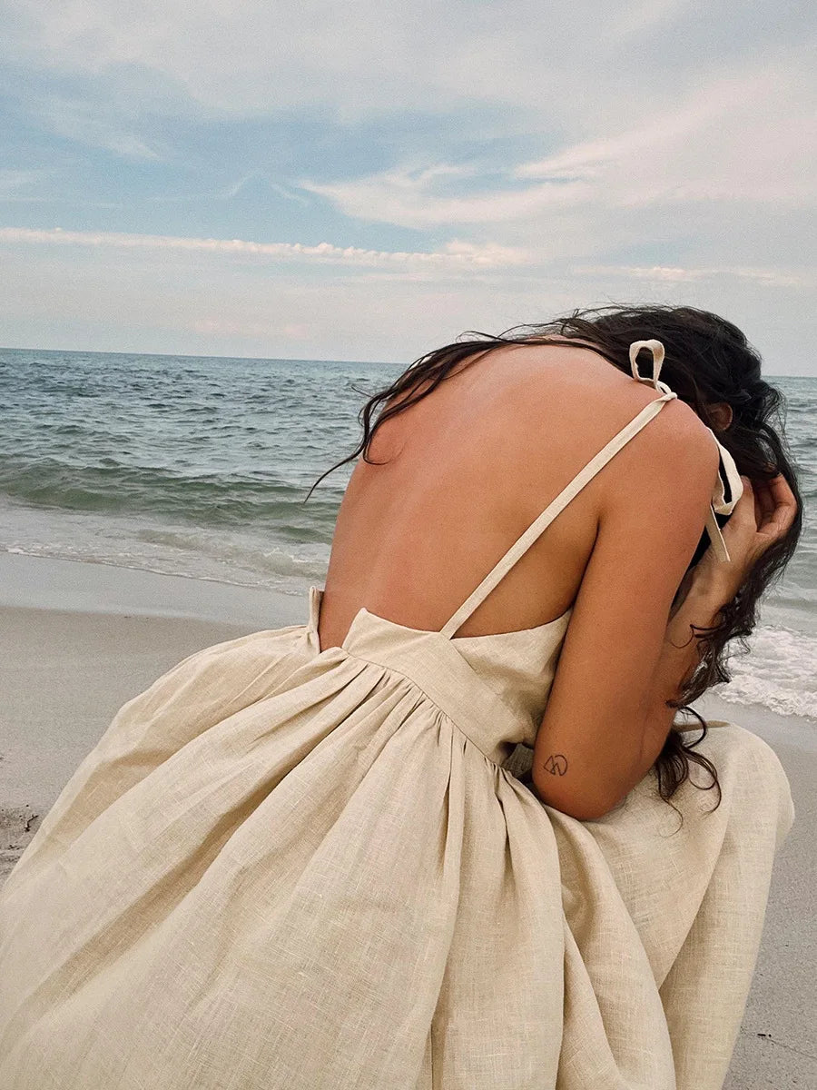 Summer Linen Midi Dress