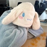Cute Cartoon Face Office Nap Hooded Blanket