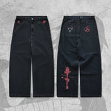 Vintage Anime Print Baggy Low Rise Jeans