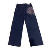 Y2K Blossom Embroidery Straight Leg Jeans