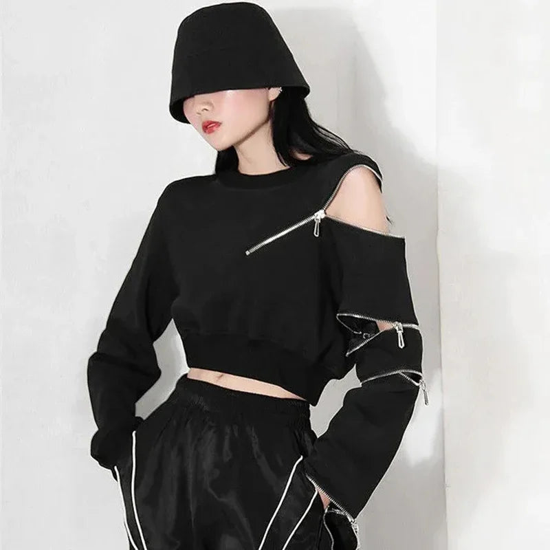 Y2K Cropped Women's Sweatshirt