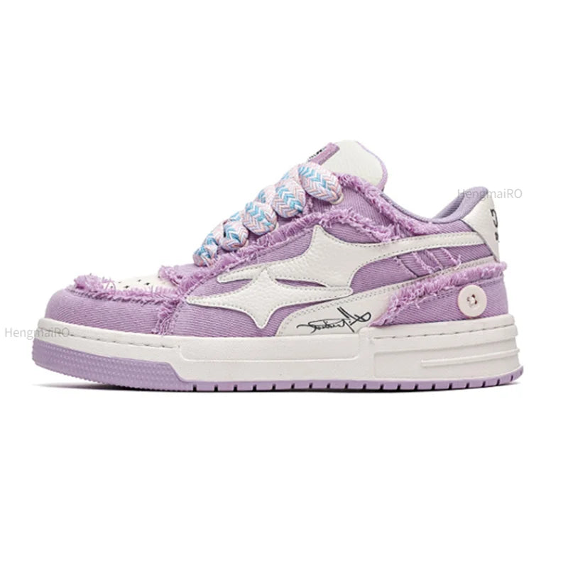 Retro Y2K Star Women's Skater Sneakers