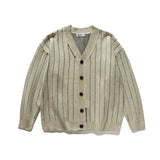Vintage Loose Knitted Striped Cardigan