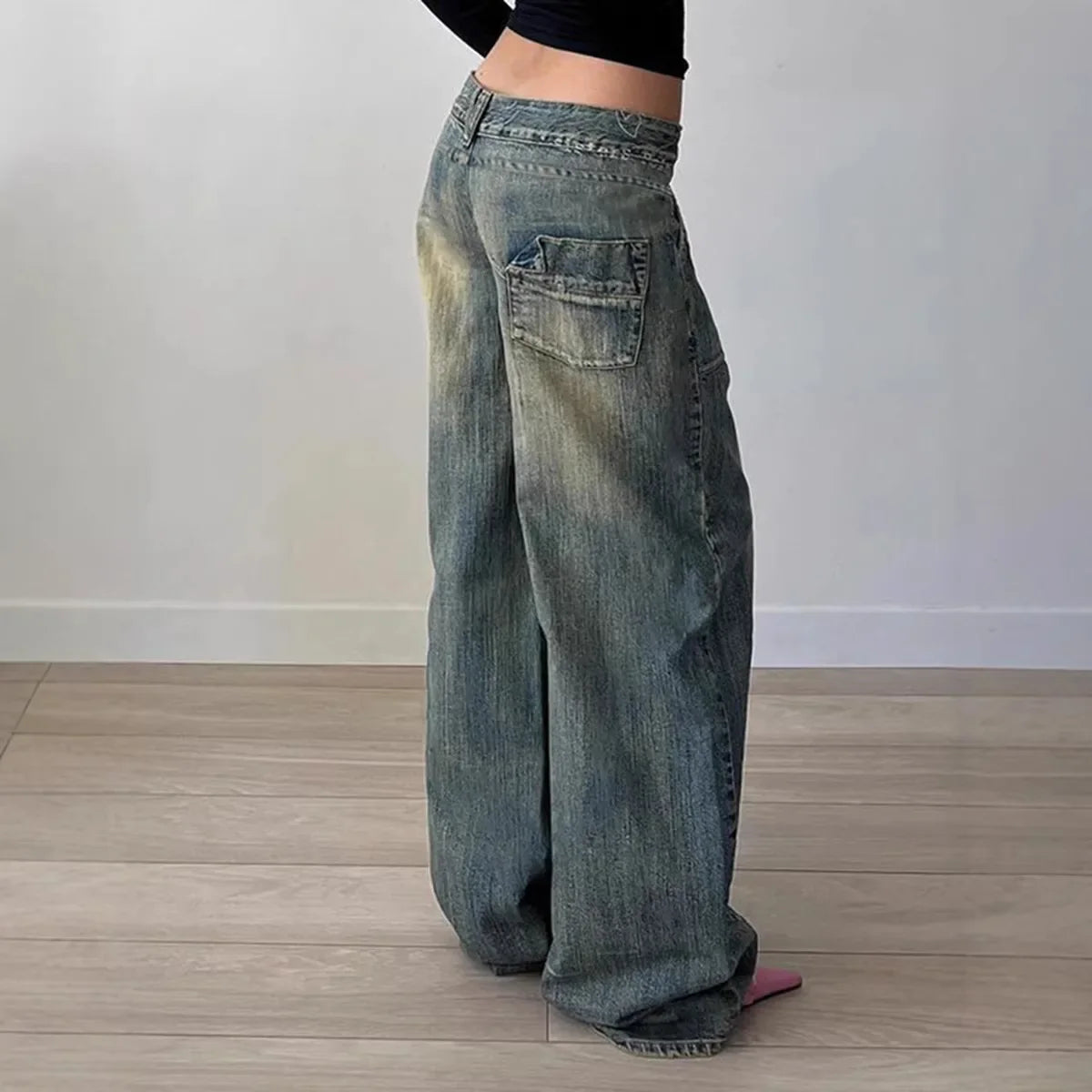 Y2K Baggy Faded Jeans