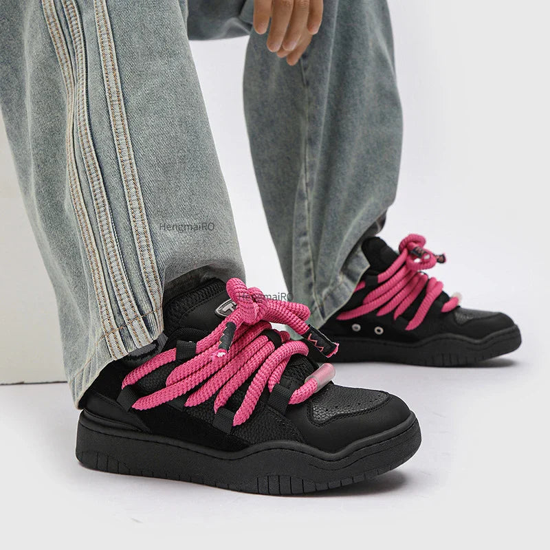 Retro Y2K Bread Punk School Skateboard Sneakers