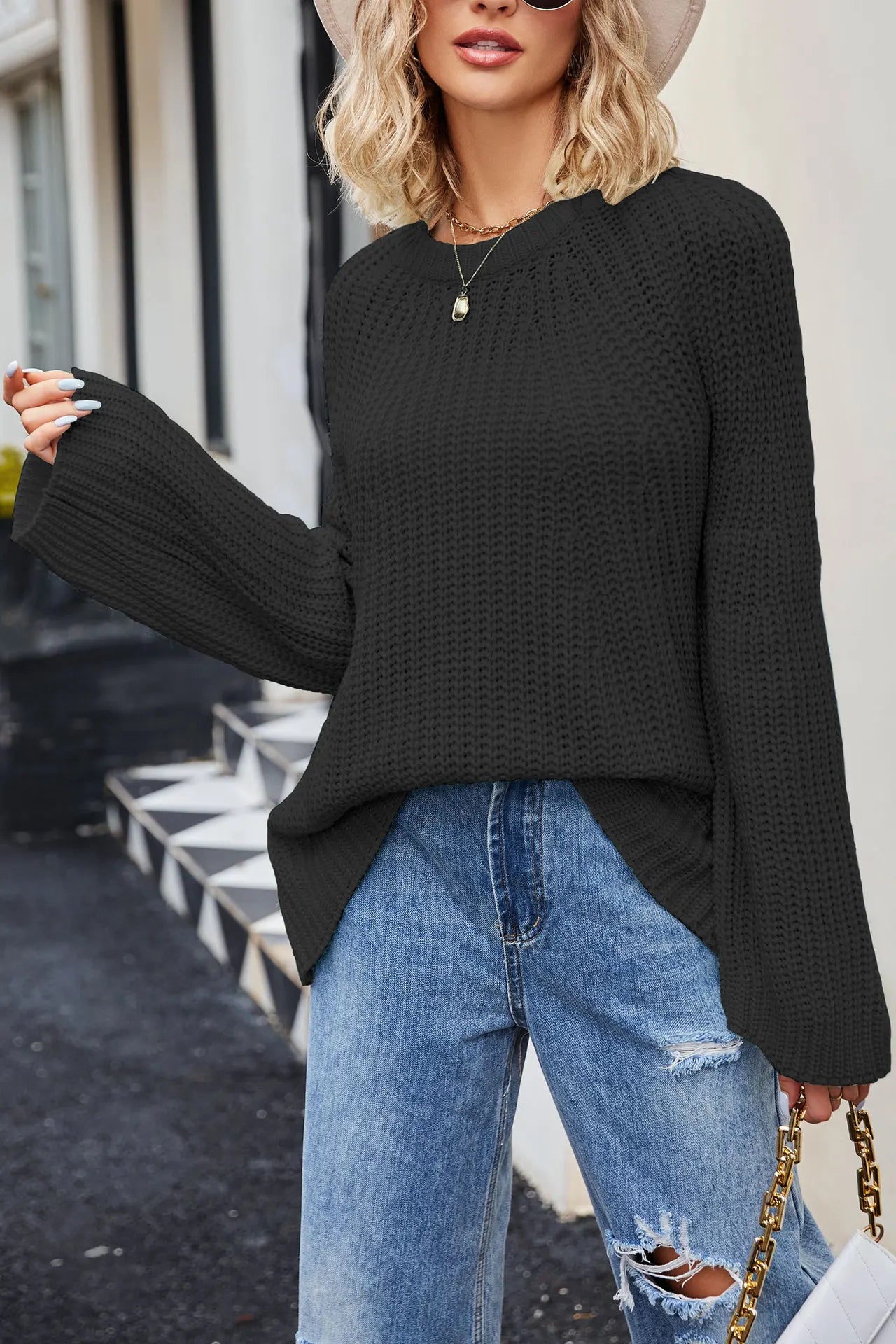 Soft Girl Cozy Oversized Knitted Sweater