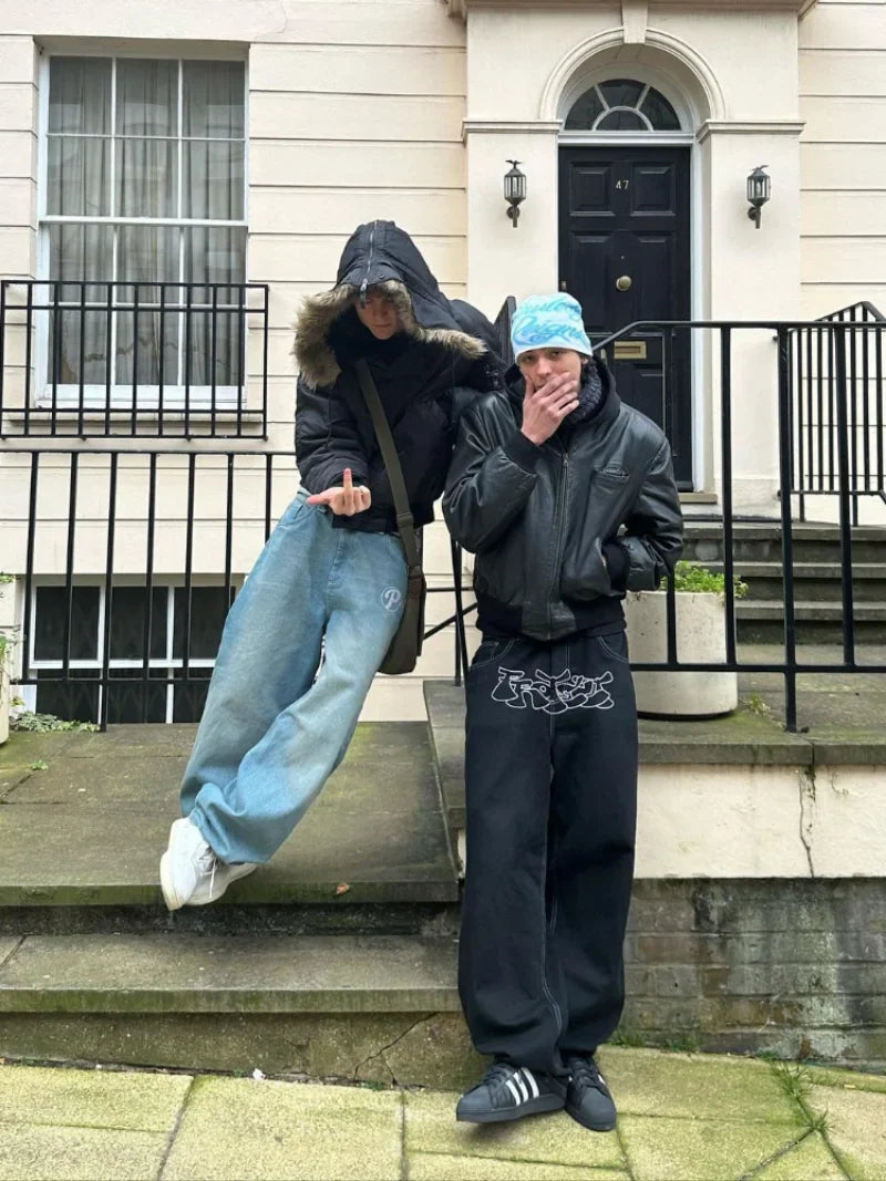 Bad Friend Baggy Black High Waist Jeans