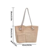 Knitted Rope Handle Shoulder Bag
