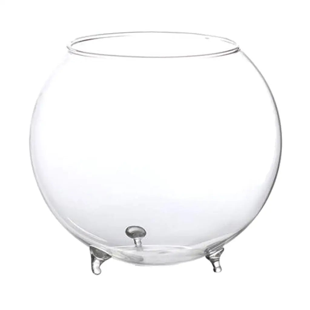 Ball Shaped Glass Flower Vintage Vase