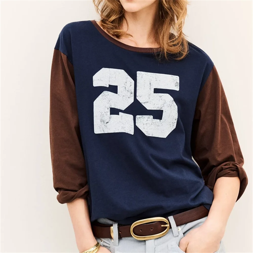 25 Color Block Sleeve T-shirt