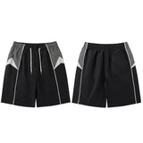 Hip-Hop-Streetwear Baggy Patchwork-Shorts