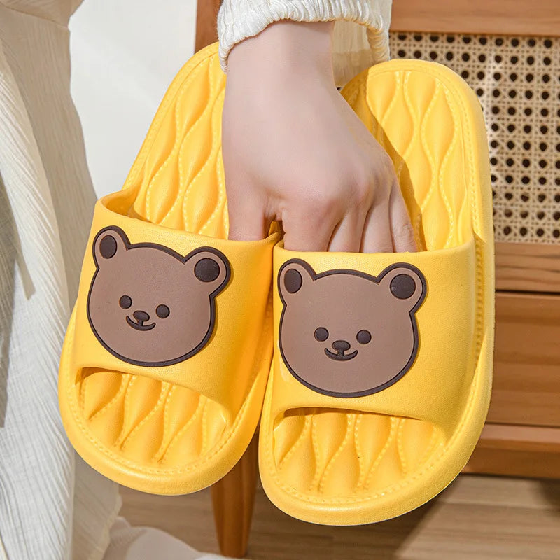 Summer Cartoon Bear Indoor Slippers