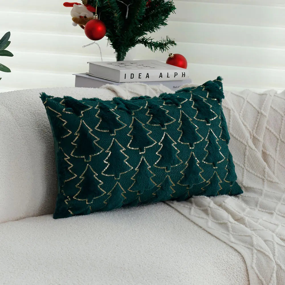Christmas Tree Pillow Cover for Living Room