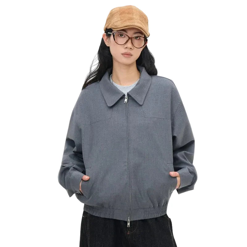 Stylish Gray Varsity Jacket