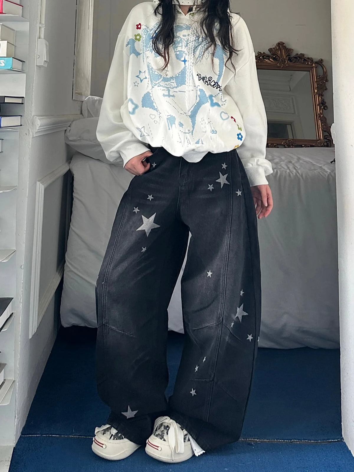 Y2K Star Baggy Jeans