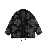 Großer, gestrickter Kimono-Cardigan im japanischen Stil